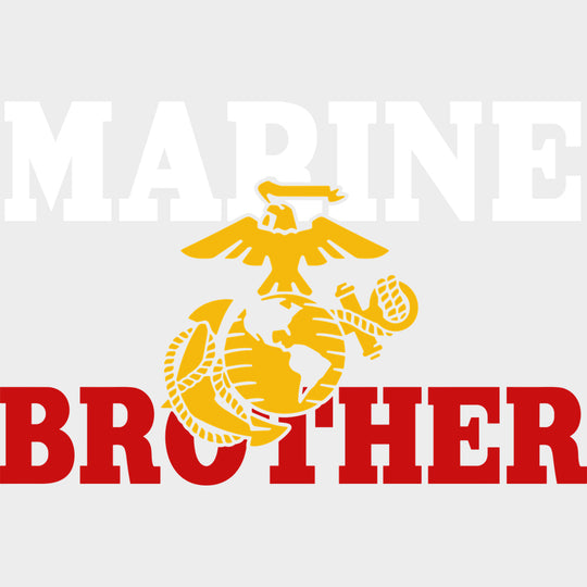 Marine Brother - Marines DTF Transfers - Adult Unisex - S & M (10’’) / Light Color Design (See Imaging)