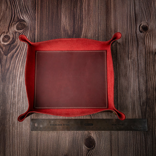 Custom Engraved Leather Tray