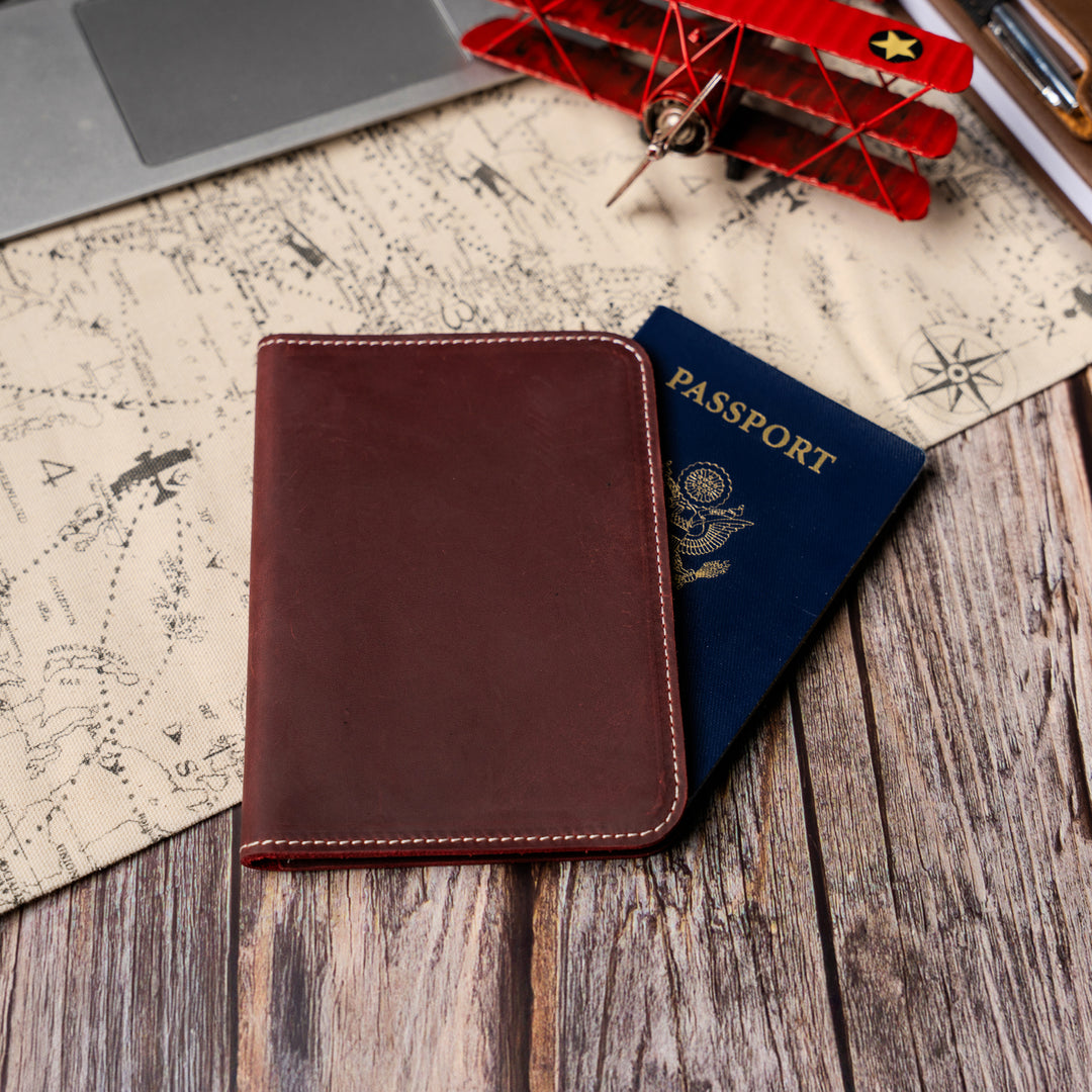 Faux Leather Passport Holder – Travel Wallet & Document Organizer