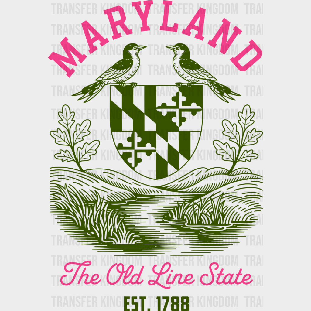 Maryland The Old Line State - States & Cities DTF Transfer