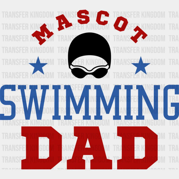 Mascot Swimming Dad Red And Blue - Swimming DTF Transfer