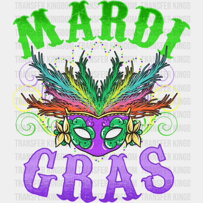 Mask Mardi Gras Traditional Mask Design - Mardi Gras DTF heat transfer