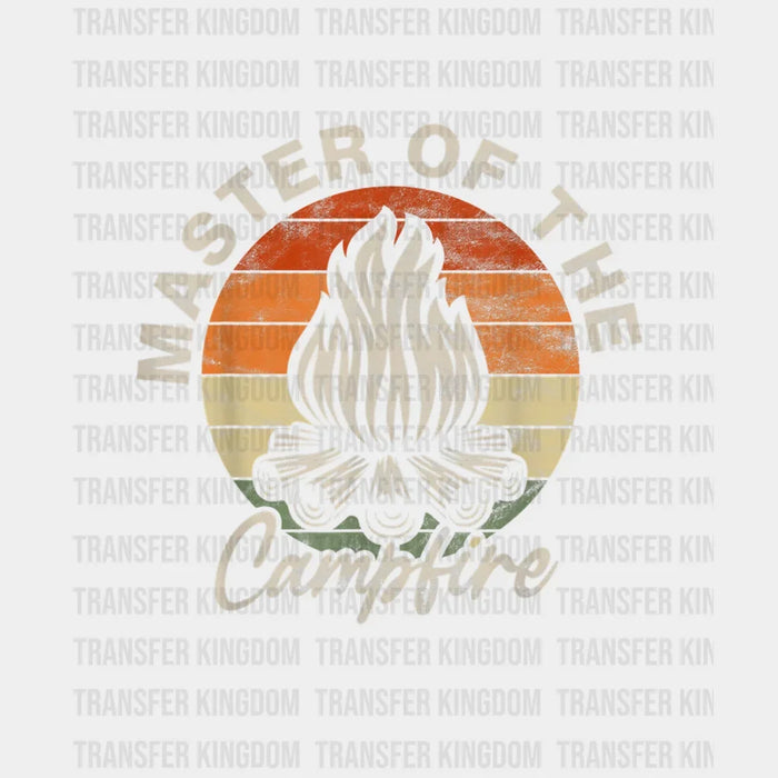 Master Of The Campfire Vintage Camping Design - Camping DTF heat transfer