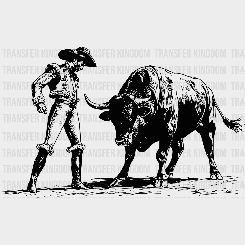 Matador & Bull - Animals DTF Transfers - Adult Unisex - S & M (10’’) / Dark Color Design (See Imaging)
