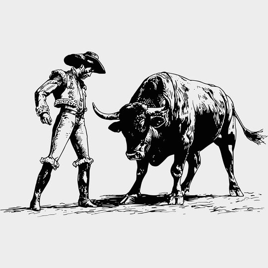 Matador & Bull - Animals DTF Transfers - Adult Unisex - S & M (10’’) / Light Color Design (See Imaging)
