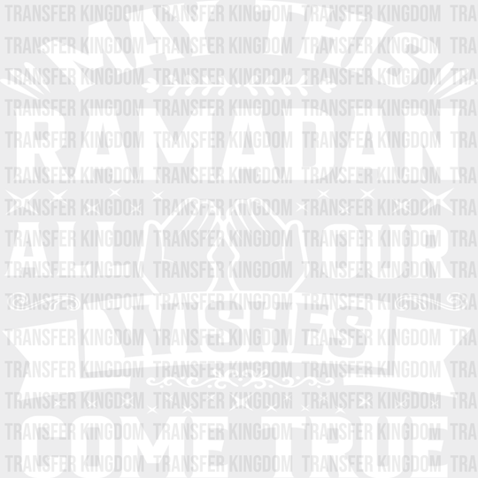 May All Our Wishes Come True - Muslim Dtf Transfer Unisex S & M (10’’) / Light Color Design See