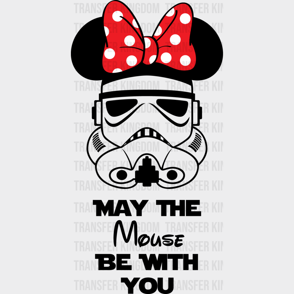 May The Mouse Be With You Mickey And Minnie Design - Dtf Heat Transfer Unisex S & M ( 10 ) / Dark