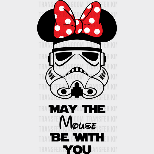 May The Mouse Be With You Mickey And Minnie Design - Dtf Heat Transfer Unisex S & M ( 10 ) / Dark