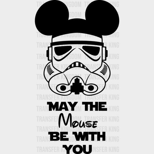 May The Mouse Be With You Mickey And Minnie Design - Dtf Heat Transfer Unisex S & M ( 10 ) / Dark