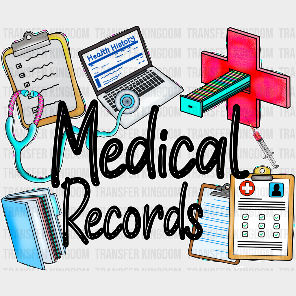 Medical Records - School Dtf Transfer Unisex S & M (10’’) / Light Color Design See Imaging