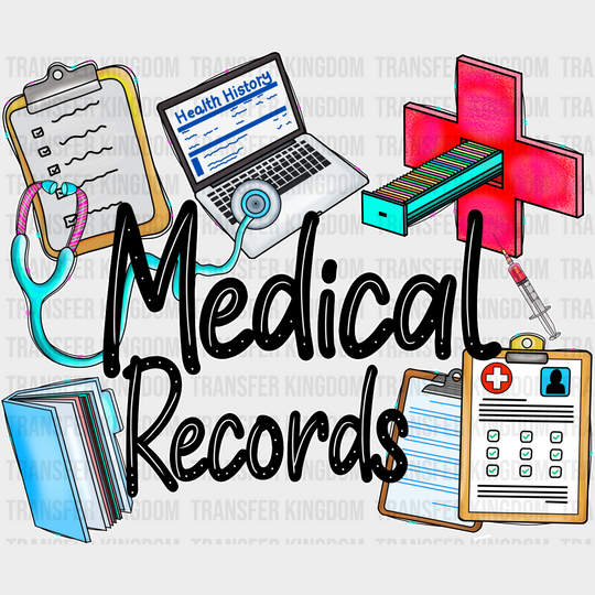 Medical Records - School Dtf Transfer Unisex S & M (10’’) / Light Color Design See Imaging