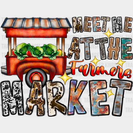 Meet Me At The Farmers Market - Farm Animals Iron On Dtf Transfer