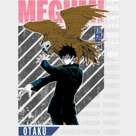 Megumi Fushiguro Otaku Design - Jujutsu Kaisen Dtf Transfer