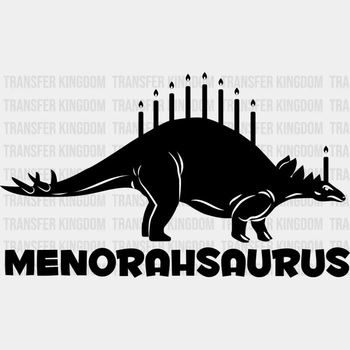 Menorahsaurus - Hanukkah DTF Transfer
