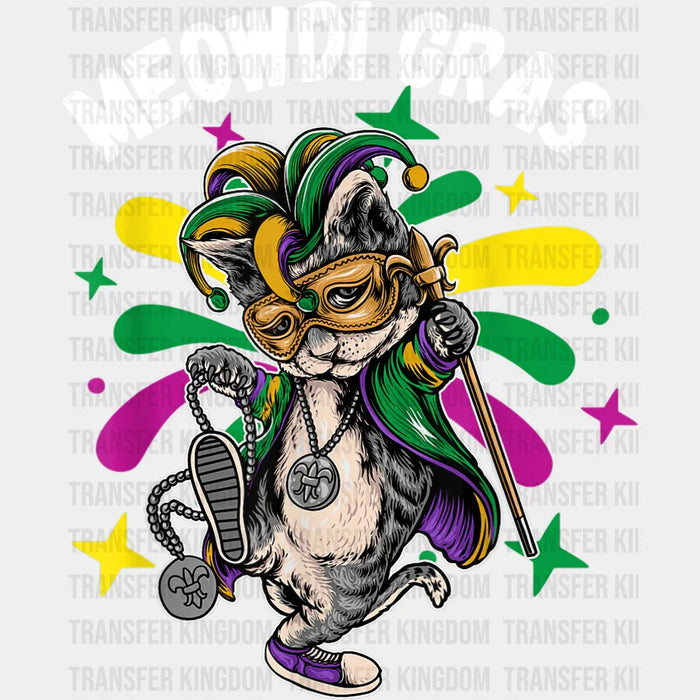 Meowdi Gras Mardi Gras Design- Mardi Gras DTF heat transfer