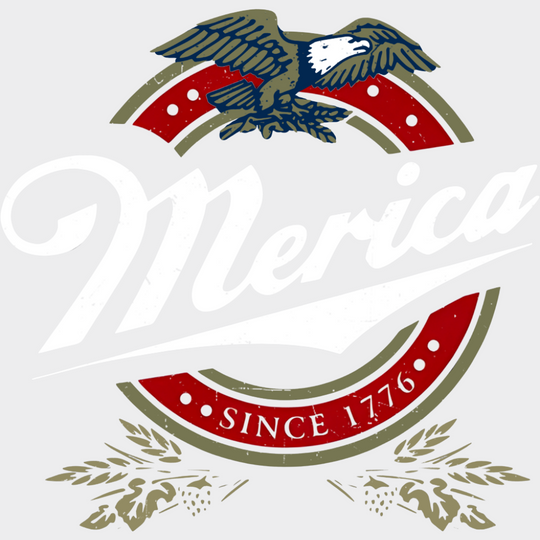 Merica Since 1776 Eagle Design - 4th Of July DTF Transfer Adult Unisex - S & M (10’’) / Light Color Design (See Imaging)