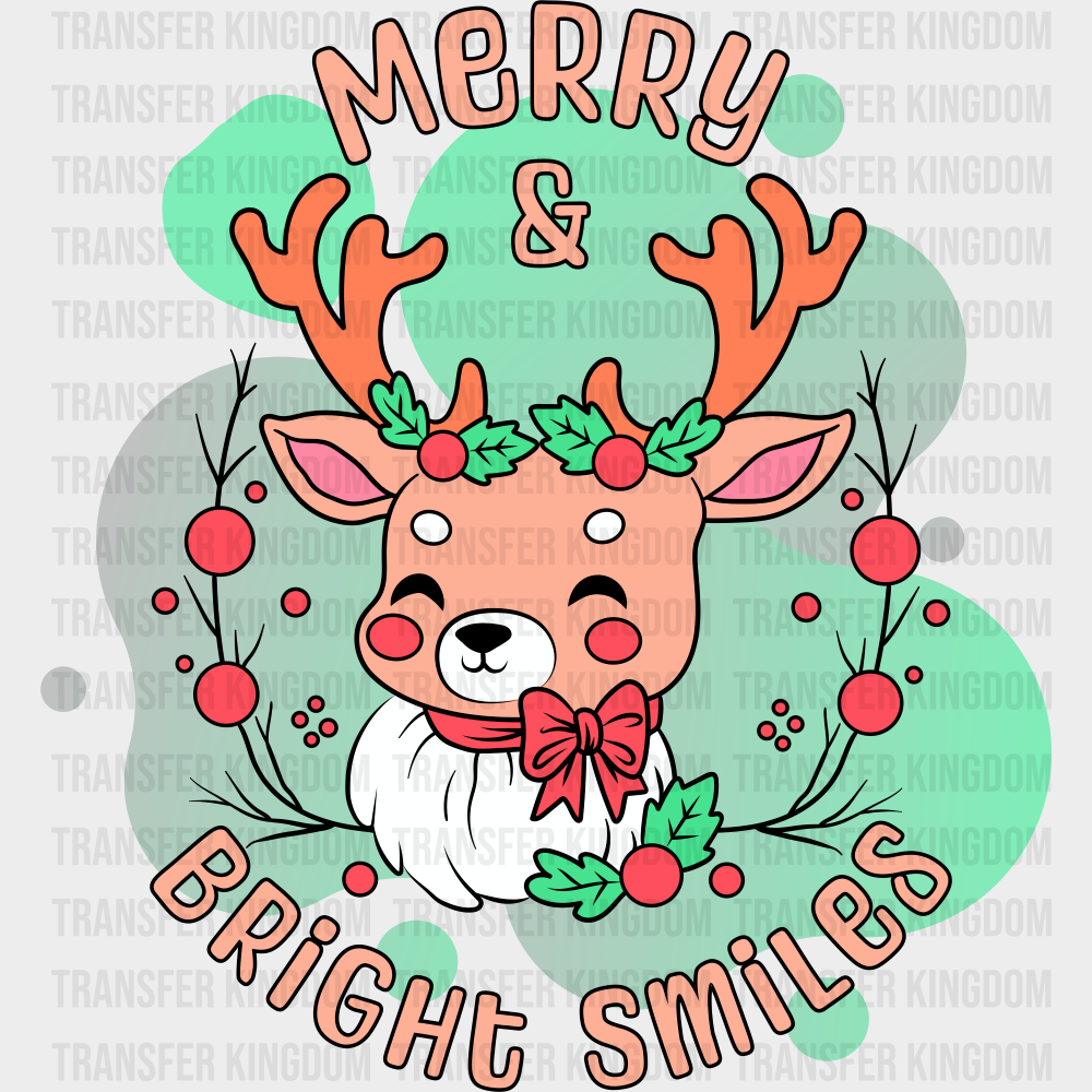 Merry Bright Smiles - Christmas DTF Transfer