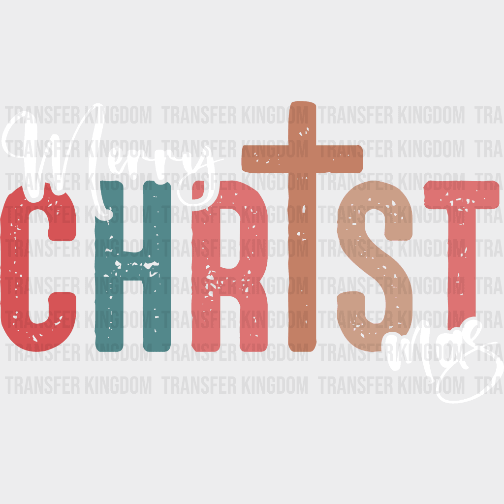 Merry Christ Mas Christmas Design Dtf Heat Transfer Unisex - S & M ( 10 ) / Light Color See Imaging