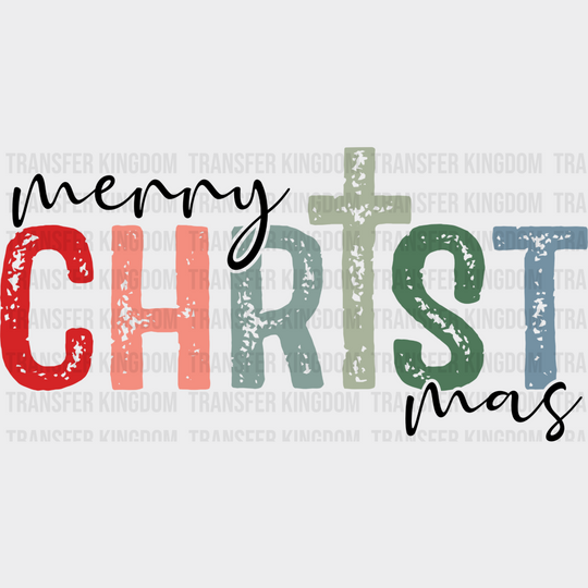 Merry Christ Mas - Christmas Dtf Transfer Unisex S & M (10’’) / Dark Color Design See Imaging