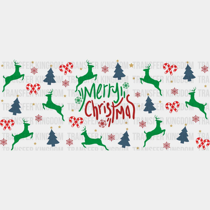 Merry Christmas - Christmas Cup Wrap UV Sticker Permanent UV DTF Decal