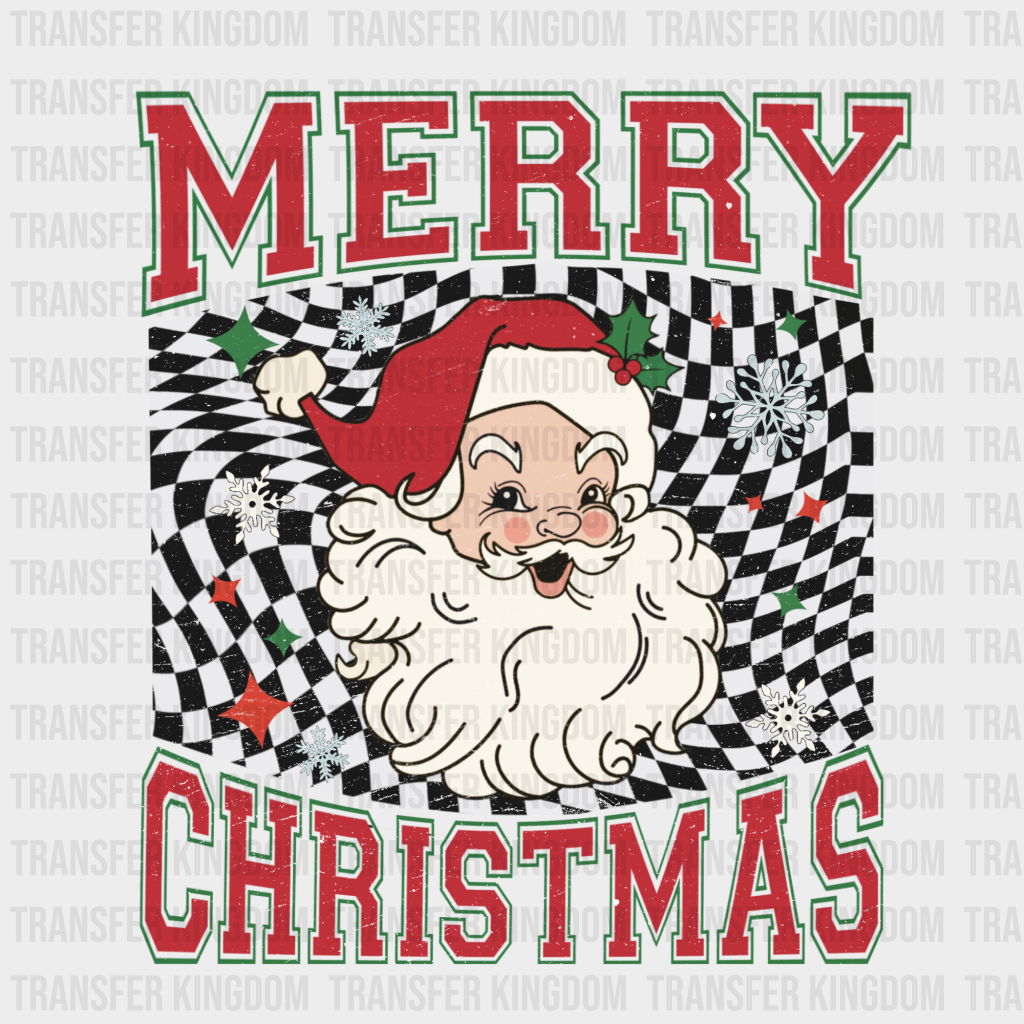 Merry Christmas Cute Santa Christmas Design - Dtf Heat Transfer