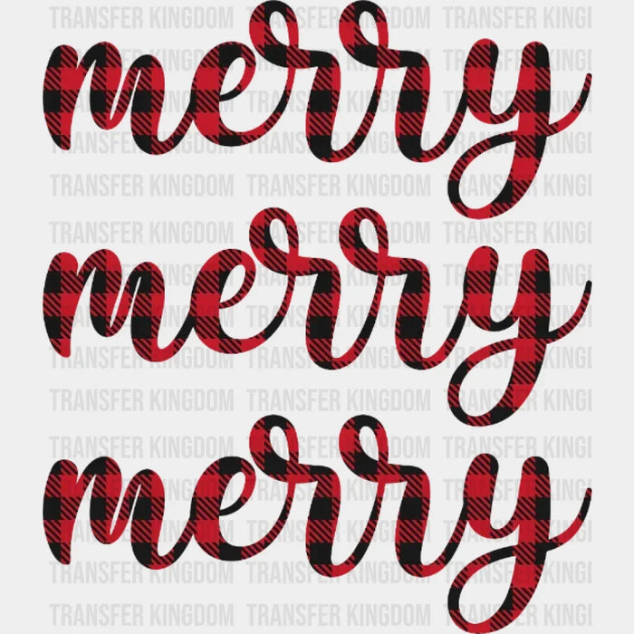 Merry Merry Christmas Design - DTF heat transfer