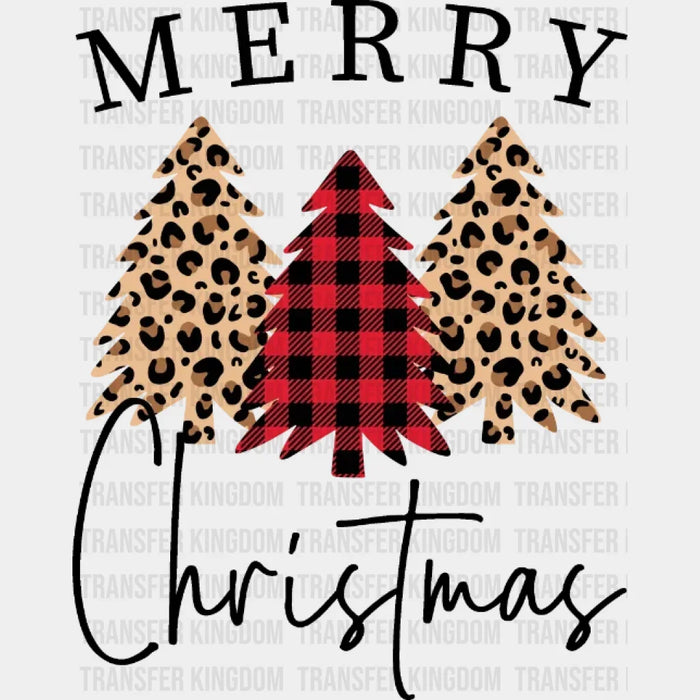 Merry Christmas Design, Merry Christmas Trees Design, Dtf Heat Transfer