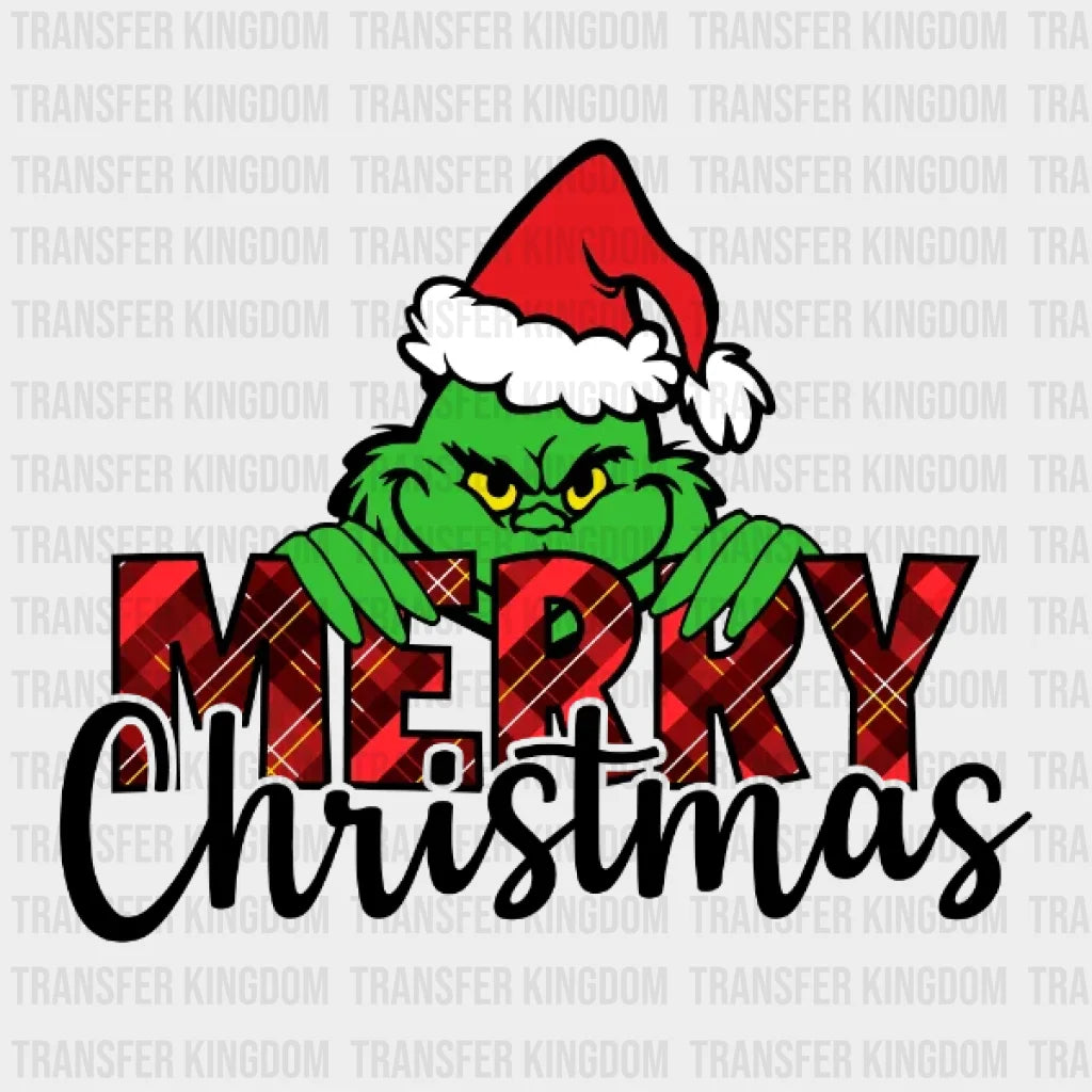 Merry Christmas Grinch Design Dtf Heat Transfer