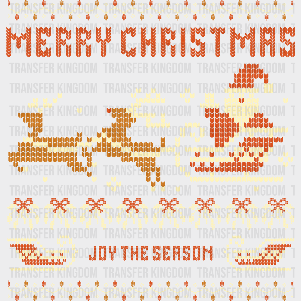 Merry Christmas Joy The Season - Christmas DTF Transfer