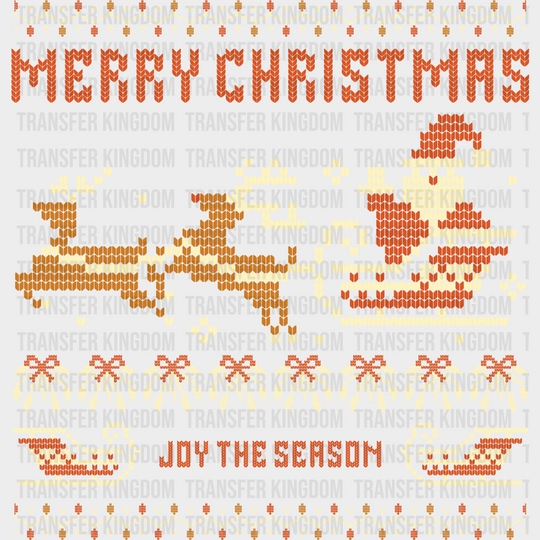 Merry Christmas Joy The Season - Christmas DTF Transfer