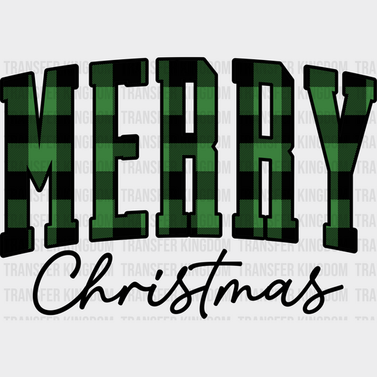 Merry Christmas Pajama Green Christmas Design Dtf Heat Transfer