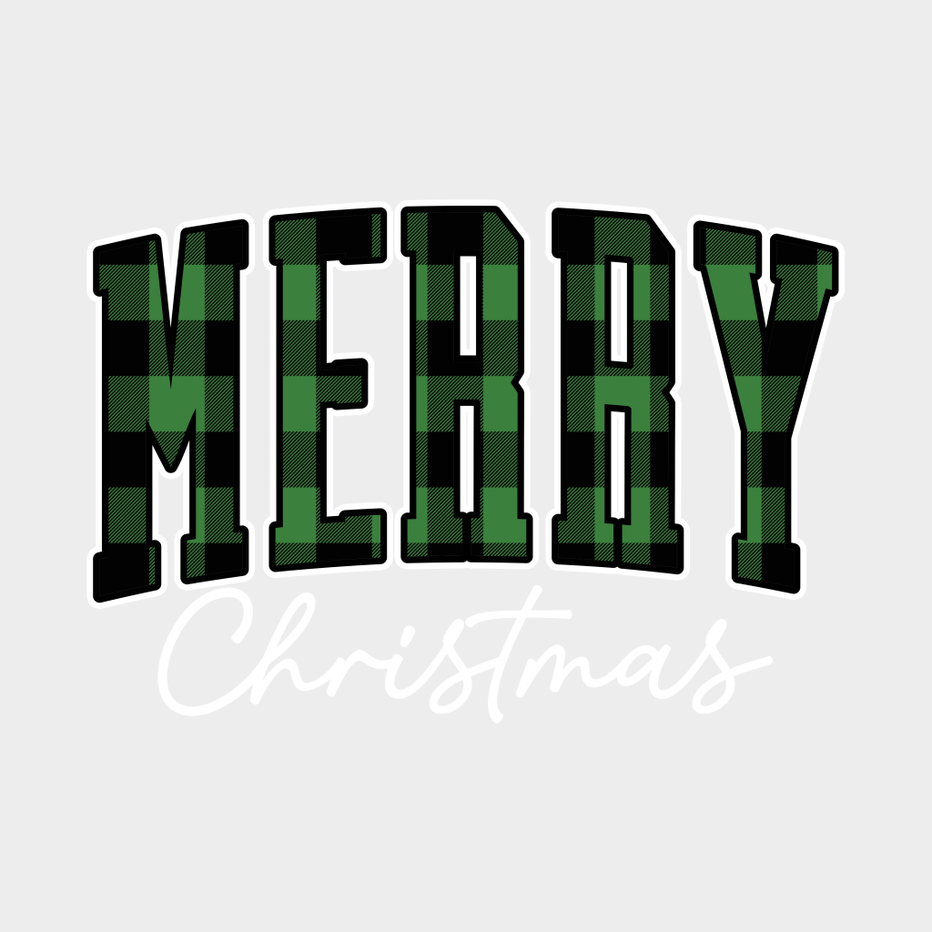 Merry Christmas Pajama Green Christmas Design Dtf Heat Transfer