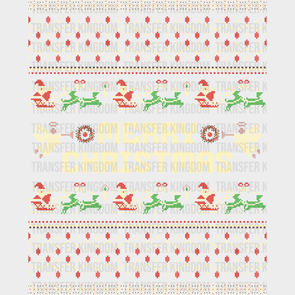 Merry Christmas Santa’s Sleigh - Christmas DTF Transfer