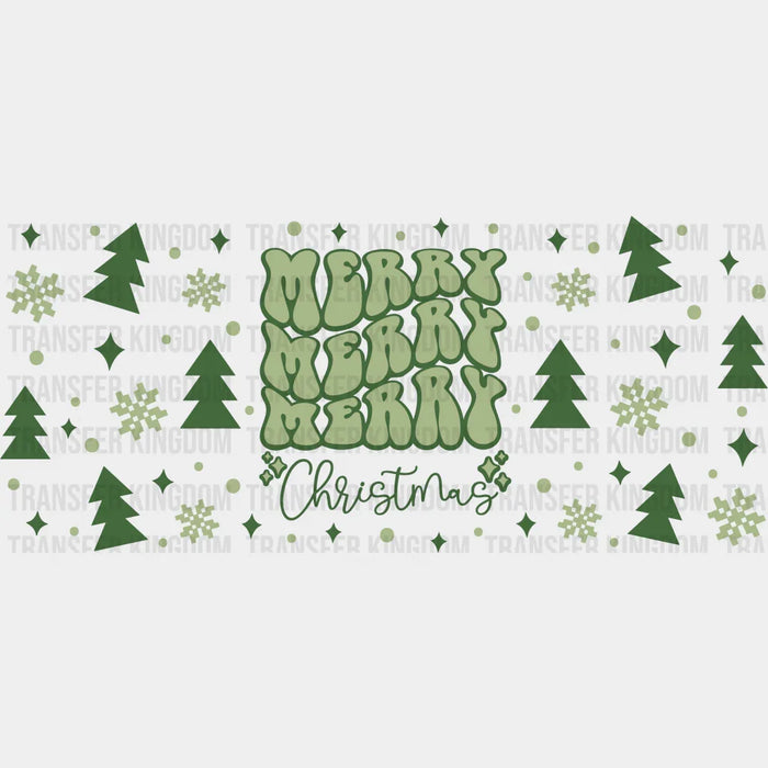 MERRY MERRY MERRY CHRISTMAS Uv Dtf Wrap - UV DTF TRANSFER