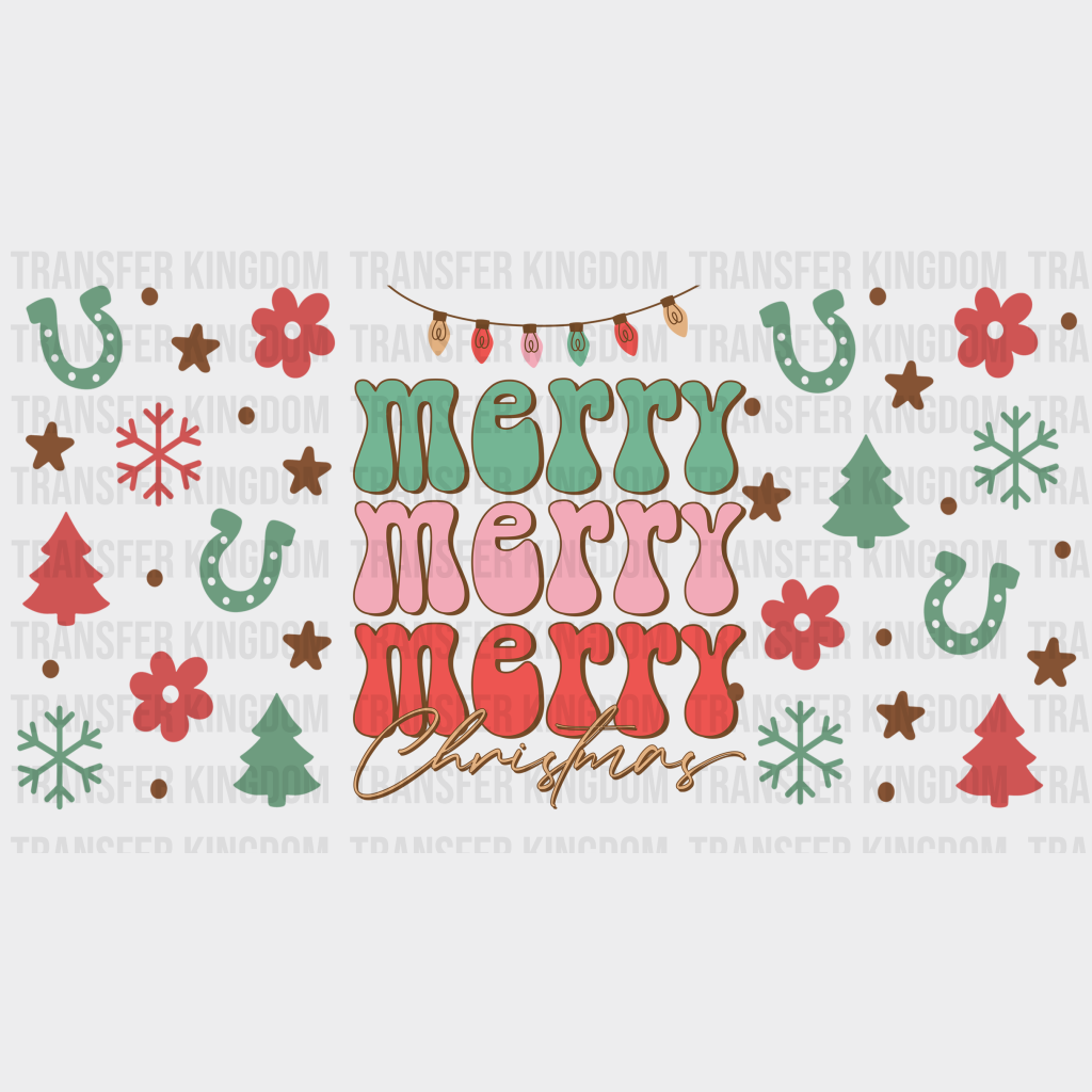 Merry Christmas Uv Dtf Wrap - Dtf Transfer