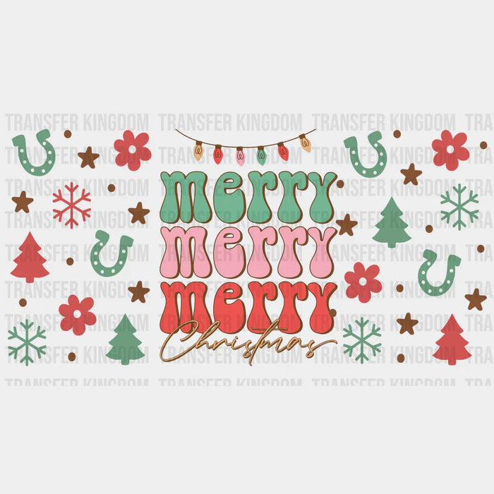 MERRY MERRY CHRISTMAS UV Dtf Wrap - UV DTF TRANSFER