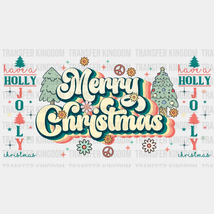 HOLLY JOLLY MERRY CHRISTMAS Uv Dtf Wrap - UV DTF TRANSFER