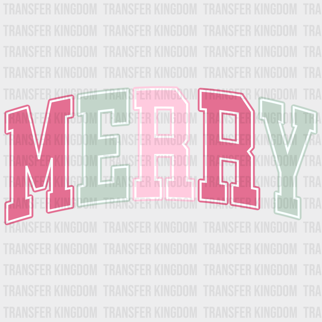 Merry Colours Christmas Design - Dtf Heat Transfer