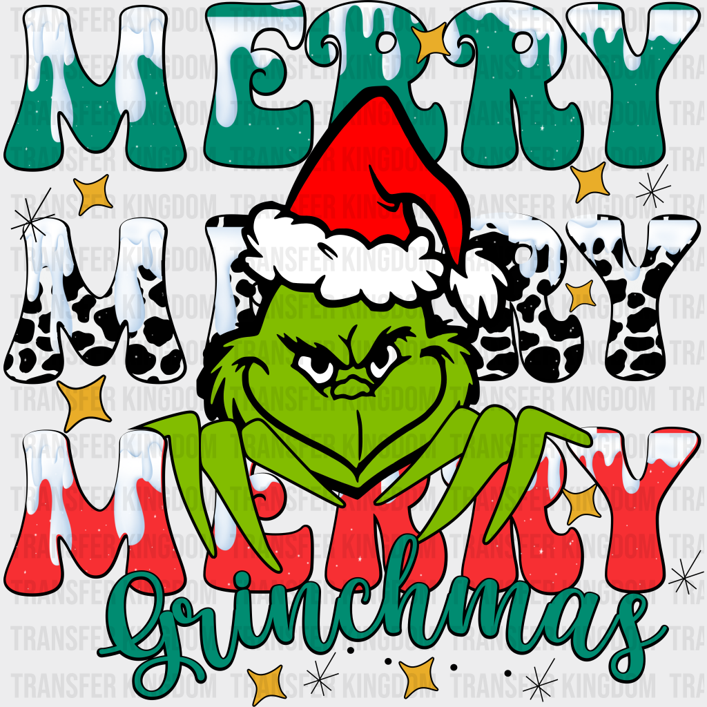 Merry Grinchmas Christmas Design - Dtf Heat Transfer