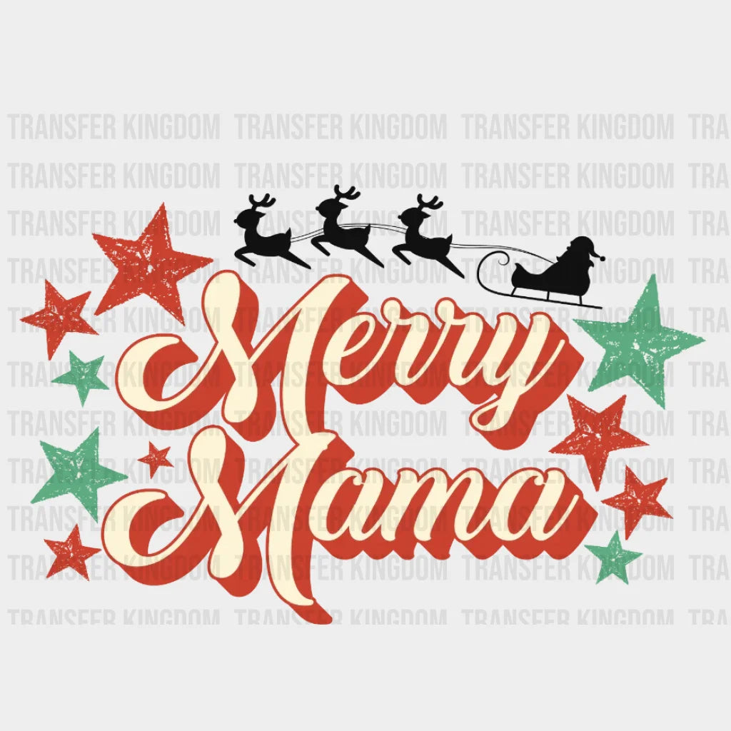 Merry Mama Christmas Design - Dtf Heat Transfer