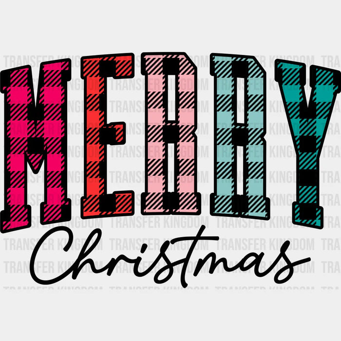 MERRY XMAS CHK , Christmas Design, Dtf Heat Transfer