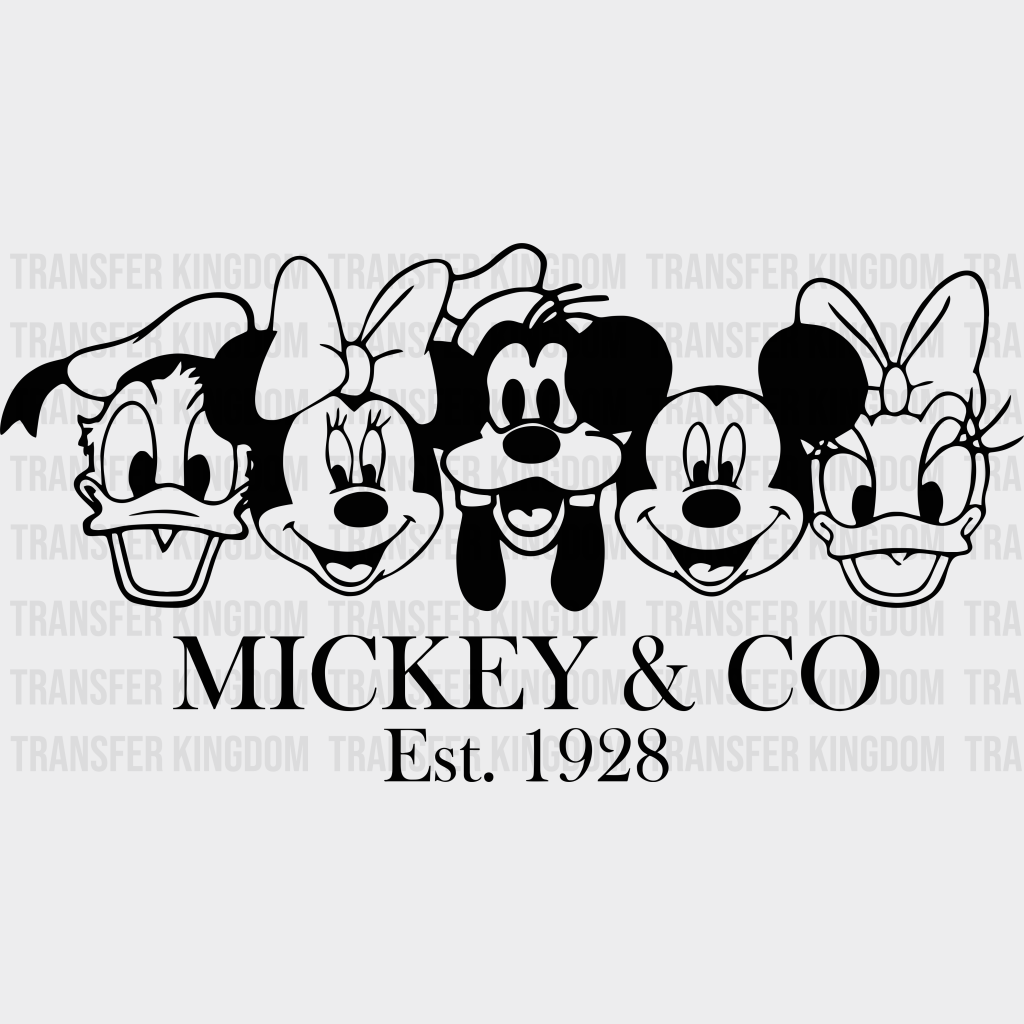 Mickey And Co. Disney Dtf Transfer Unisex - S & M (10’) / Dark Color Design See Imaging