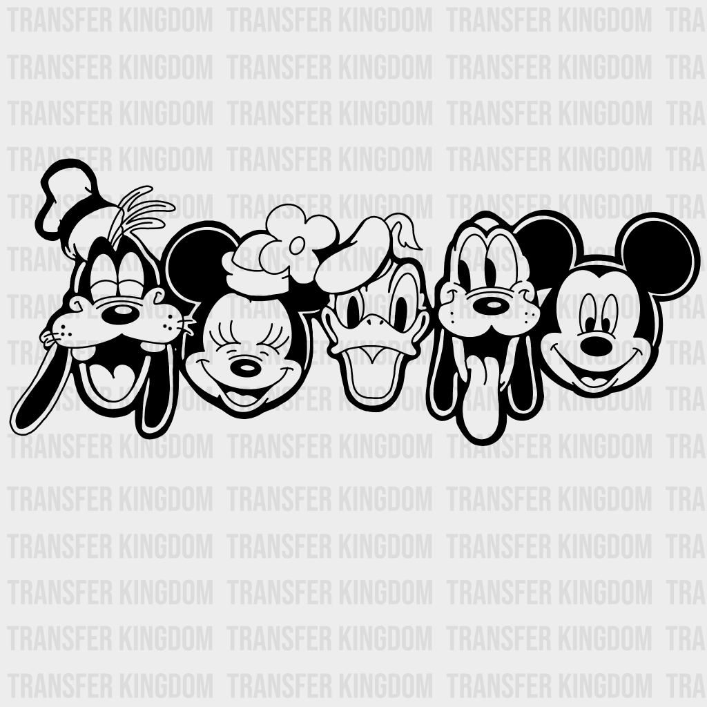 Mickey And Friends Design - Dtf Heat Transfer Unisex S & M ( 10 )