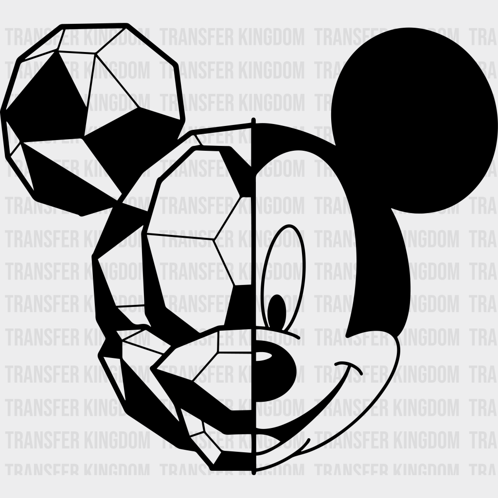 Mickey And Minnie Head Design - Dtf Heat Transfer Unisex S & M ( 10 ) / See Imaging