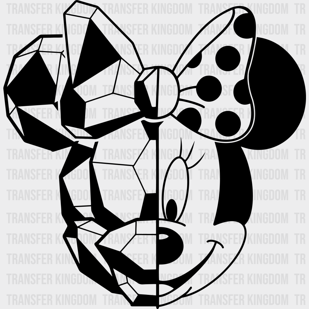 Mickey And Minnie Head Design - Dtf Heat Transfer Unisex S & M ( 10 ) / See Imaging