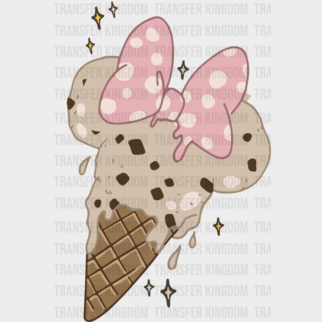 Mickey And Minnie Ice Cream Disney Dtf Transfer Unisex - S & M (10’) / Design See Imaging