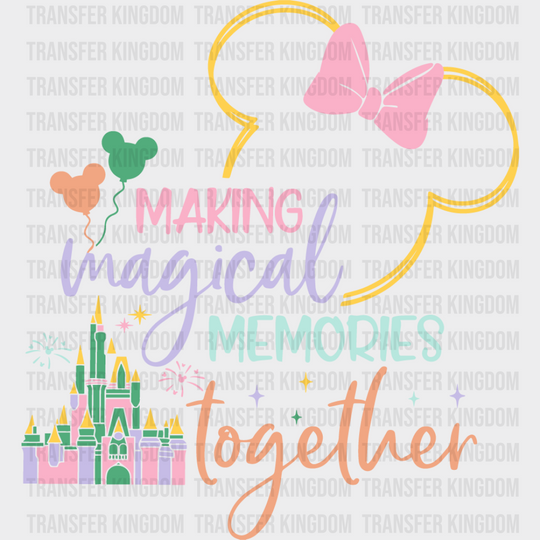 Mickey And Minnie Making Memories Disney Dtf Transfer Unisex - S & M (10’) / Design See Imaging