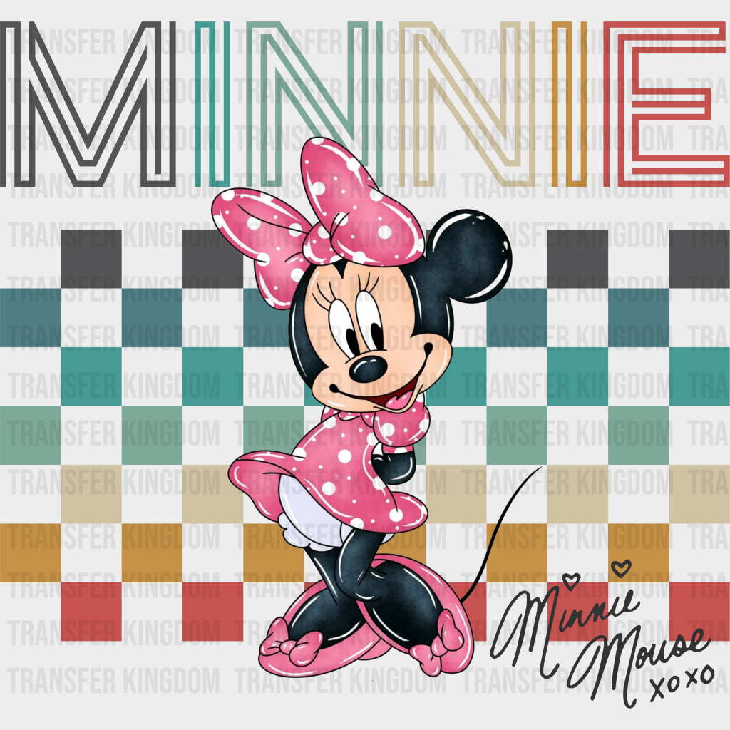 Mickey And Minnie Retro Disney Dtf Transfer Unisex - S & M (10’) / Design See Imaging