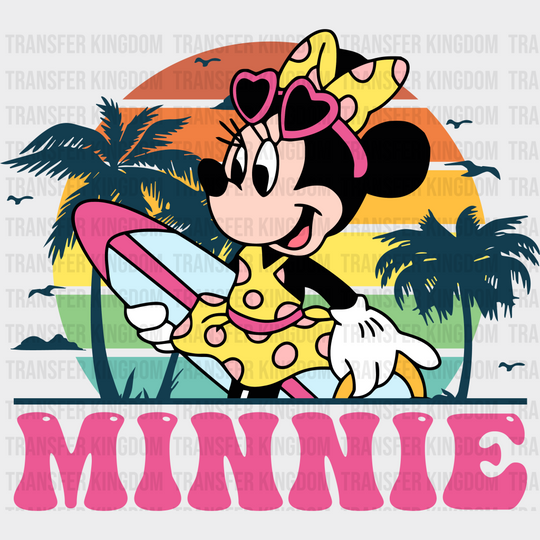 Mickey And Minnie Summer Disney Dtf Transfer Unisex - S & M (10’) / Design See Imaging