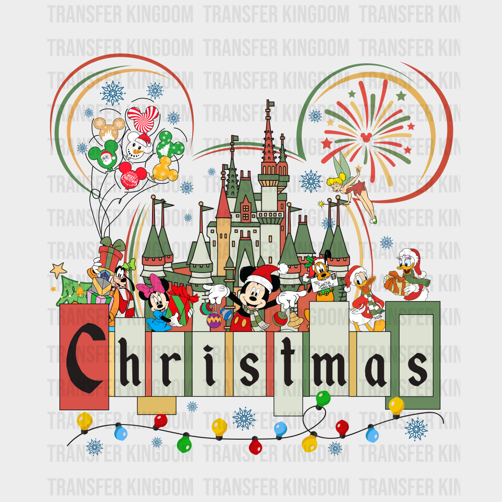 Mickey Christmas Castle Christmas Design - Dtf Heat Transfer